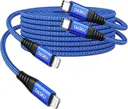 Dasku USB C to Lightning Cable 3Pack 6FT, Nylon Braided Type C to Lightning Fast Charger Cable Compatible with iPhone 14, 13, 12, 11, Pro Max, Xr, Xs, 8, 7, 6 Plus
