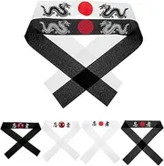 [Sosoport] Samurai Headbands Karate Sports Accessory Japanese Style Soft Polyester Party Theme 6pcs/kit