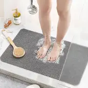 Bath Shower Tub Mat 24 x 16 Inch Non Slip Soft Textured Loofah Mats With Drain