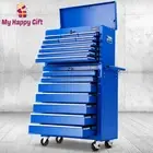 Giantz 17 Drawers Tool Box Chest Cabinet Trolley Toolbox Garage Storage Box Blue