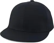 [Armycrew] Plain Structured Flatbill Snapback Cap Fits Infant to Youth
