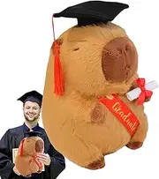 Cute Capybara Plush - Cute 2025 Capybara Graduation Plush - Hugging Doll Doctoral Hat Animal Memorable Souvenir for College Teacher Appreciation