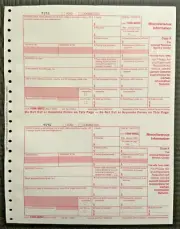 Year 2021 IRS Tax Form (20) 1099-MISC Miscellaneous and (4) 1096 Transmittal