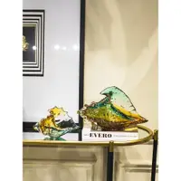 在飛比找ETMall東森購物網優惠-輕奢藝術琉璃多彩海螺擺件客廳玄關酒柜辦公室現代簡約裝飾工藝品