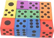 FOYTOKI 12pcs Big Playing Dice for Random Color for Classroom Outdoor Activities and Travel Fun Random Color