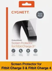Cygnett ProtectShield Fitbit Screen Protector◉Charge 4 Charge 3 (2-pack)◉Oz◉