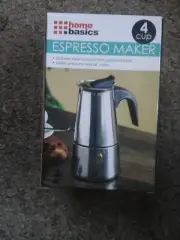 Home Basics Espresso Maker, 4 Cups New in box