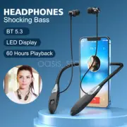 Bluetooth Neckband Wireless Earbuds Headphones Stereo Headsets Earphones W/ Mic