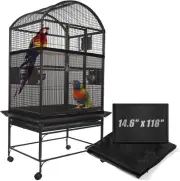 Bird Cage Seed Catcher - Adjustable Bird Cage Cover Seed Catcher, Large Soft B