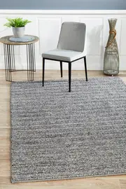 Rug Culture Steel Hand Woven Wool & Viscose Textured Rug