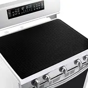 Flotstiga Stove Top Covers for Electric Stove,28"x20" Heat-Resistant Cover Protector,Silicone Mat for Glass Cooktop,Dish Drying Mat for Kitchen,Oven Range Top Cover,Black