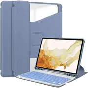 For Samsung Galaxy Tab S9+ 360° Rotating Acrylic Leather Case (Without Keyboard) Purple