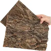 DOITOOL 2PCS Cork Terrarium Background 11.8x7.9in Reptile Bark Cork Wood Bark Terrarium Decor Reptile Climbing Mat Habitat Decor for Beared Dragon Lizard Geckos Spider Turtle