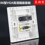 Wall Socket Plate 1 Ports HD HDMI & 1 Ports VGA Panel Faceplate RJ45