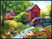 Playing Hookey - DIY Chart Counted Cross Stitch Patterns Needlework DMC Color