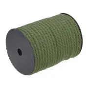Cotton Rope 3 Strand Twisted Braided Rope green 8mm Dia