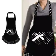 Women Kitchen Apron with Pocket Ruffled Maid Apron Kitchen Cooking Baking Apron