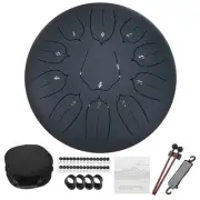 Steel Tongue Drum, 12 Inch 11 Notes Steel Hand Drums with Bag (Navy Blue)