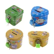 Cartoon Piggy Safe Money Box with Lock for Key for Creative Coin Boxes