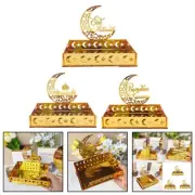 Double Sided Acrylic Snack Plate for Eid Spacious Compartments Easy to Clean
