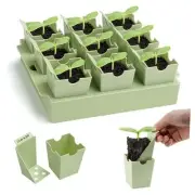 Green Bazzar Seed Starter Tray, Dual-Purpose Handles for Transplanting &