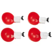 Chicken Waterer Cups All Poultry 4PCS Automatic Chicken Duck Quail Red For
