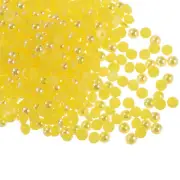 300pcs Flatback Pearls 4mm ABS Plastic Half Round Dome Pearls, Light Purple