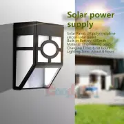 Solar Powered Wall Mount LED Lamp Outdoor Garden Path Landscape Fence Deck Light