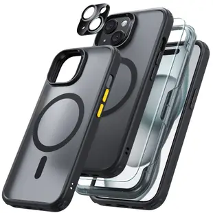 ESR億色 iPhone 15 Plus Halolock 巧匯系列磨砂款 手機殼膜組 (支援MagSafe)