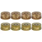 Pack of 4-Acrylic Bass Knobs Guitar Knobs Volume Tone Control Knobs Gold