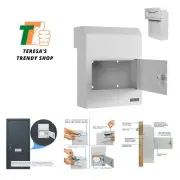 Through-The-Door Locking Drop Box , Heavy Duty Steel Mailbox for Depositing M...