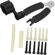 COSMEVIVI 1 Set Guitar Bridge Pin Acoustic Guitar Bridge Pins String Rests and Winder Tool Kit for Easy String Replacement and Maintenance