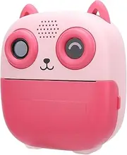 Instant Print Camera, Thermal Printing Digital Camera 48MP 1080P Video 2.4 Inch Screen Dual HD Camera 6X Zoom with 1300mAh Battery for Selfie Games Music (Roseate)