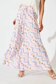Mariah Pant in multicolor Pink Multi Floral 8