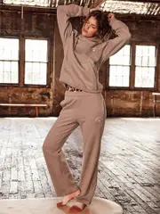 Running Bare Legacy Sweat Pants. Warm Women's Wide Leg Pants.
