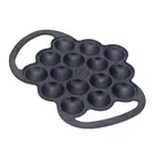 Victoria Cast Iron Poffertjes Dutch Pancake Pan with Loop Handles Preseasoned...