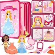 Kukelen 3-12 Year Old Girl Gifts - Princess Toys Makeover Busy Board - Quiet Busy Book -Quiet Book Pretend Play for Toddlers 3-5 - Montessori Toys for 4 Year Old Girl Birthday Gifts