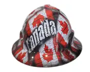 Cool Hard Hats Unisex CANADA FLAG Pro Choice Wide Brim Safety Hard Hat
