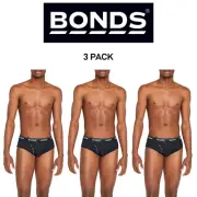 Bonds Mens Microfibre Guyfront Brief Super Smooth Recycled Yarns 3 Pack MX6A