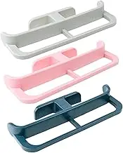 ANDRESLAD 3pcs Self Adhesive Slipper Rack No Drilling Wall Mount Holder for Bathroom Entrance Storage Shelf with Strong Load Bearing Traceless Stickers Space Saving Towel Organizer