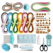 Paper Quilling Kit with 960 Strips and 14 Tools (Blue Tools, Width 3mm Have G...