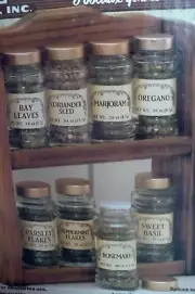 Vintage 8 Jar Filled Spice Rack by SJL Products, Inc. Unused/NIB