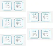 Create idea 10PCS Blink Audio/Video Recording Stickers 80mmx80mm Protected Alarm Door and Window Glass Stickers PVC Self-Adhesive Warning Decal