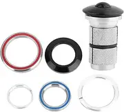 Grcfumo 1 Pc Bicycle Headset, Bike Headset, 42mm 52mm Bicycle Headset CNC Tapered Tube Fork Angular Contact Bearing