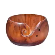 Crochet Yarn Bowl Solid Wood Yarn Bowl Holder Handmade Knitting Wool