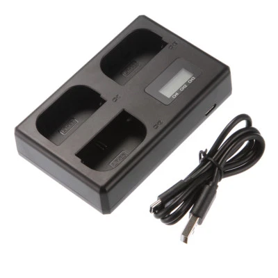 LCD USB Triple/3 LP-E6 Battery Charger for Canon EOS 5D II III 6D 7D Mark II