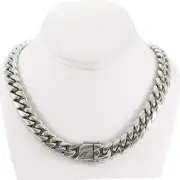 ANTI-TARNISH Cuban Miami Link 30" Chain High Polish Stainless Steel 14mm