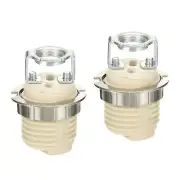 G9 Light Base Socket, 2 Pack Lamp Holder Base with Socket Ring Removal Tool