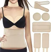 5Pcs Waist Neck Oil Pack Set Castor Oil Pack with Chest Pads Washable Reusable Leg Essential Oil Wrap Mess-Free Oil Pack Wrap with Adjustable Elastic Straps Soft Organic Cotton Oil Pack for Waist Neck