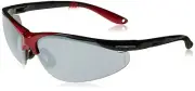 Crossfire Brigade Silver Mirror Red/Black Safety Glasses Sun Shooting Z87+
